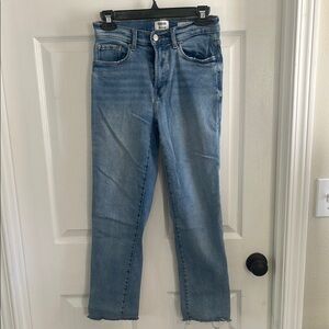 Kensie Blue Ankle Cropped Jeans with Slim-Straight Fit